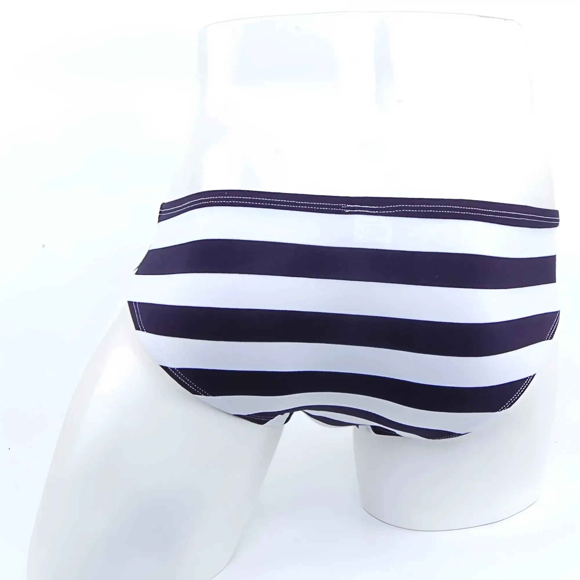 MetroMaleWear Ventura brief stripe 2713-40 navy blue and white striped briefs with contrasting stitching