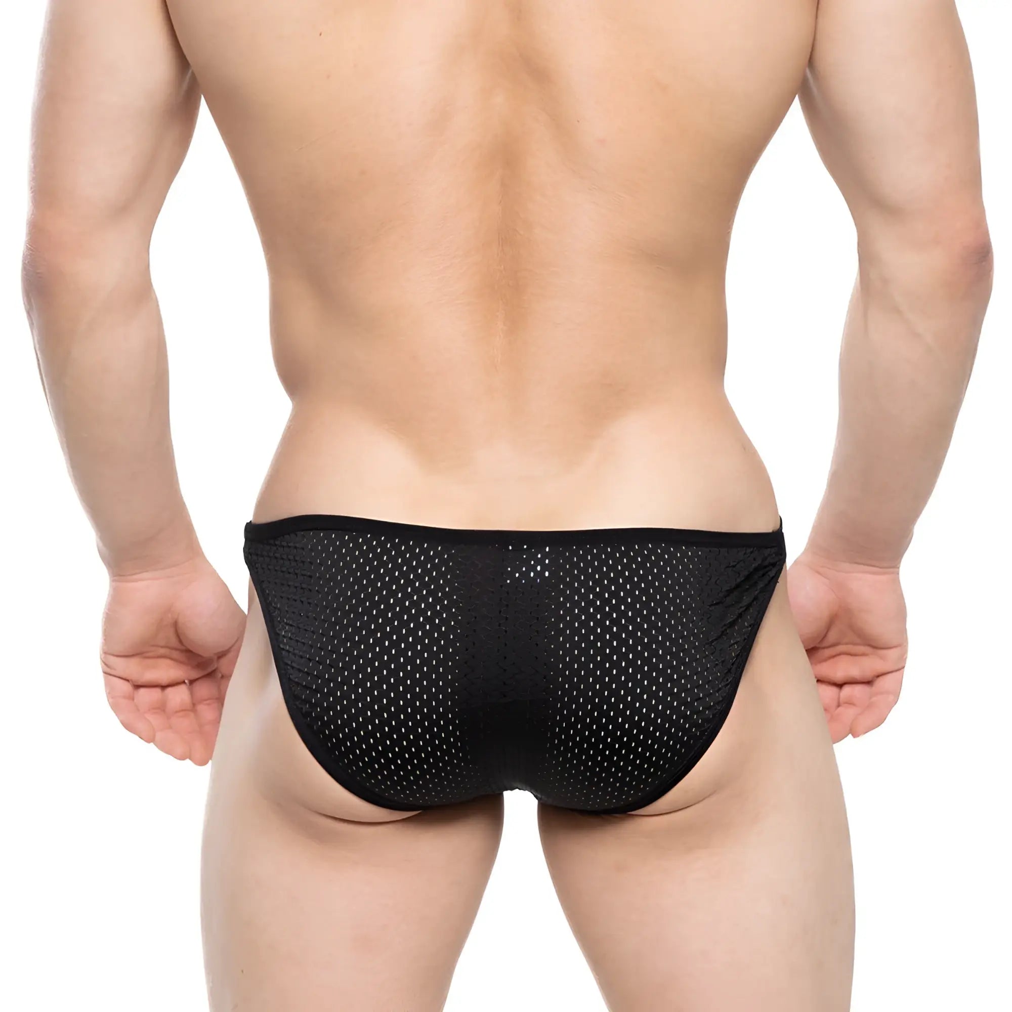 MetroMaleWear verano bikini black mesh briefs with snug form-fitting design for comfortable everyday wear