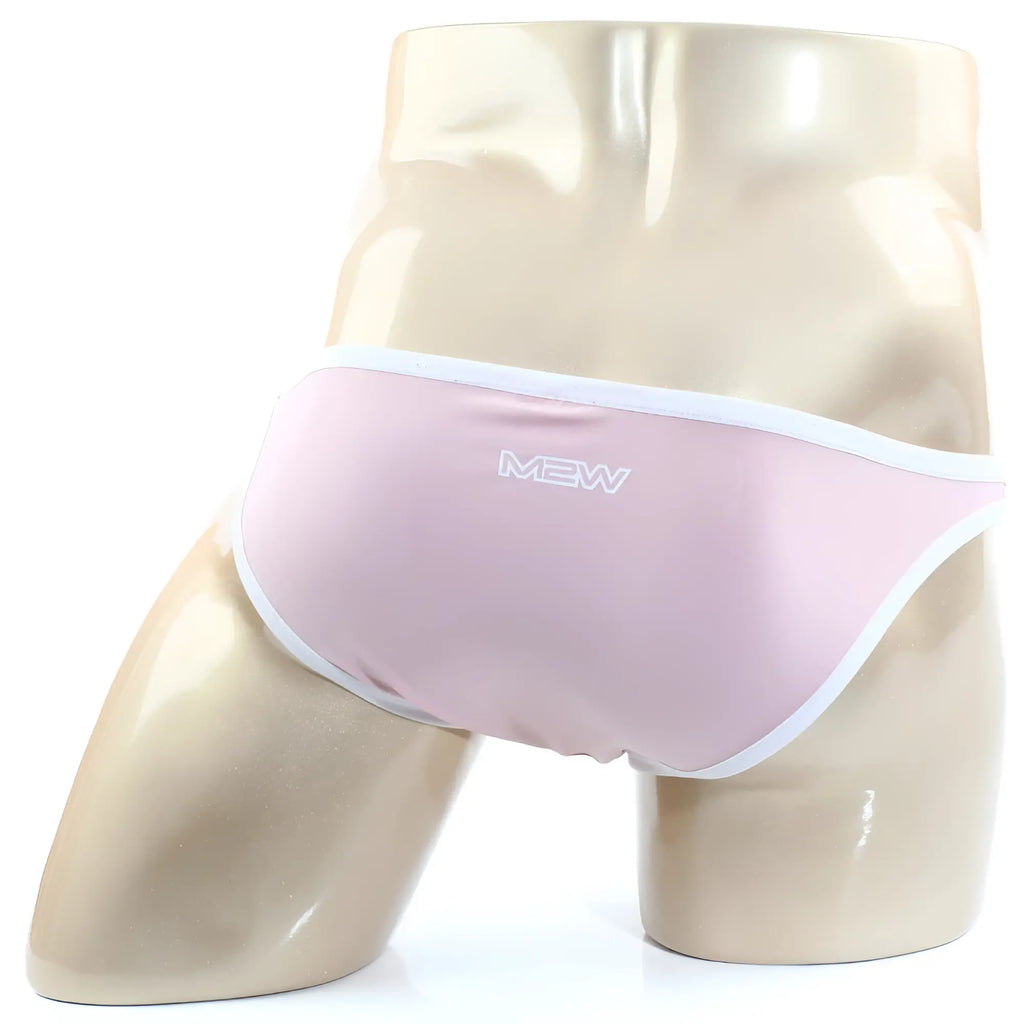 Metro malewear verano bikini dusty pink briefs with white trim made from soft stretch fabric for comfortable wear