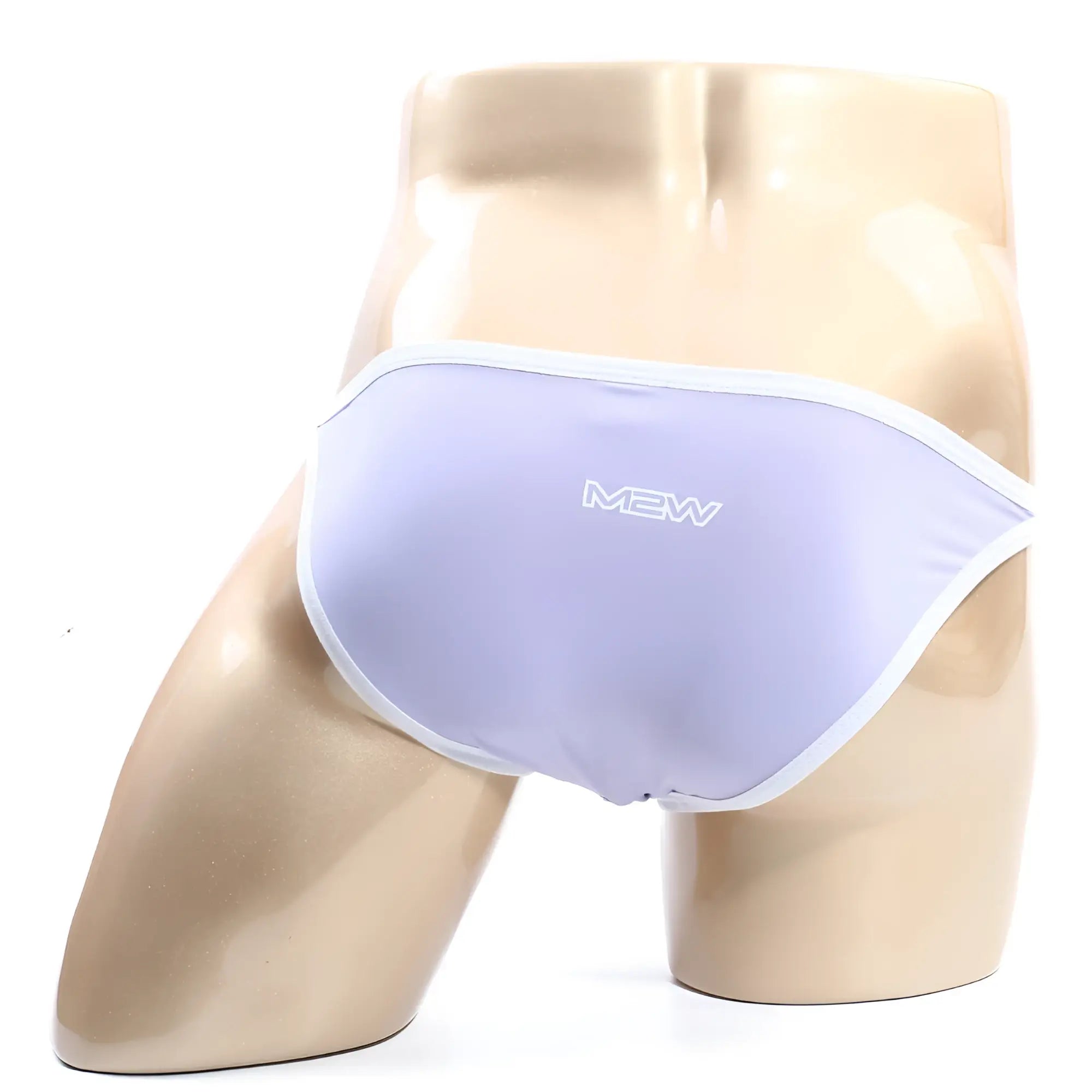 Metro male wear verano bikini lilac briefs in light purple with white trim showcasing a soft fabric design