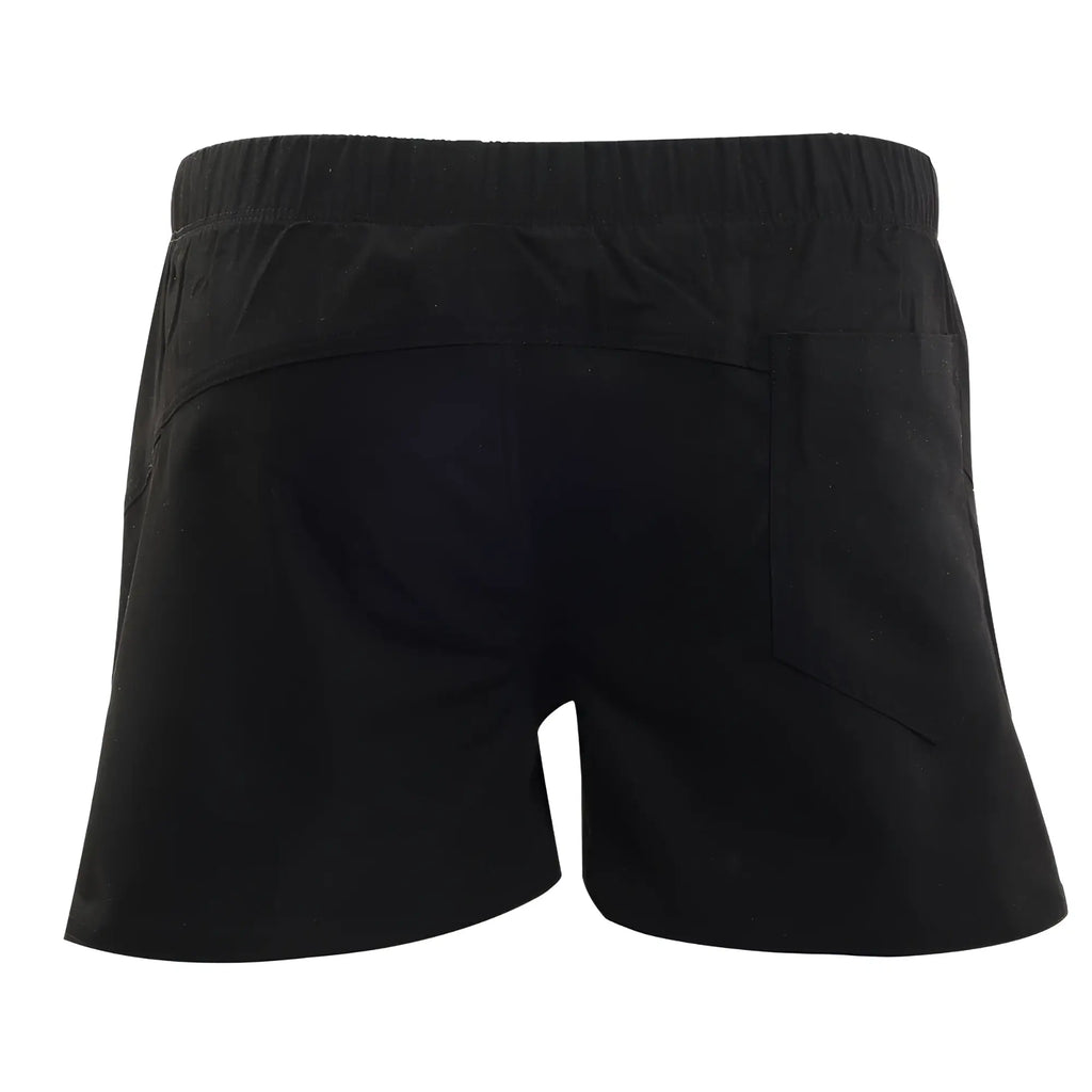 MetroMaleWear Viena short black athletic shorts with elastic waistband and side pockets for comfortable wear