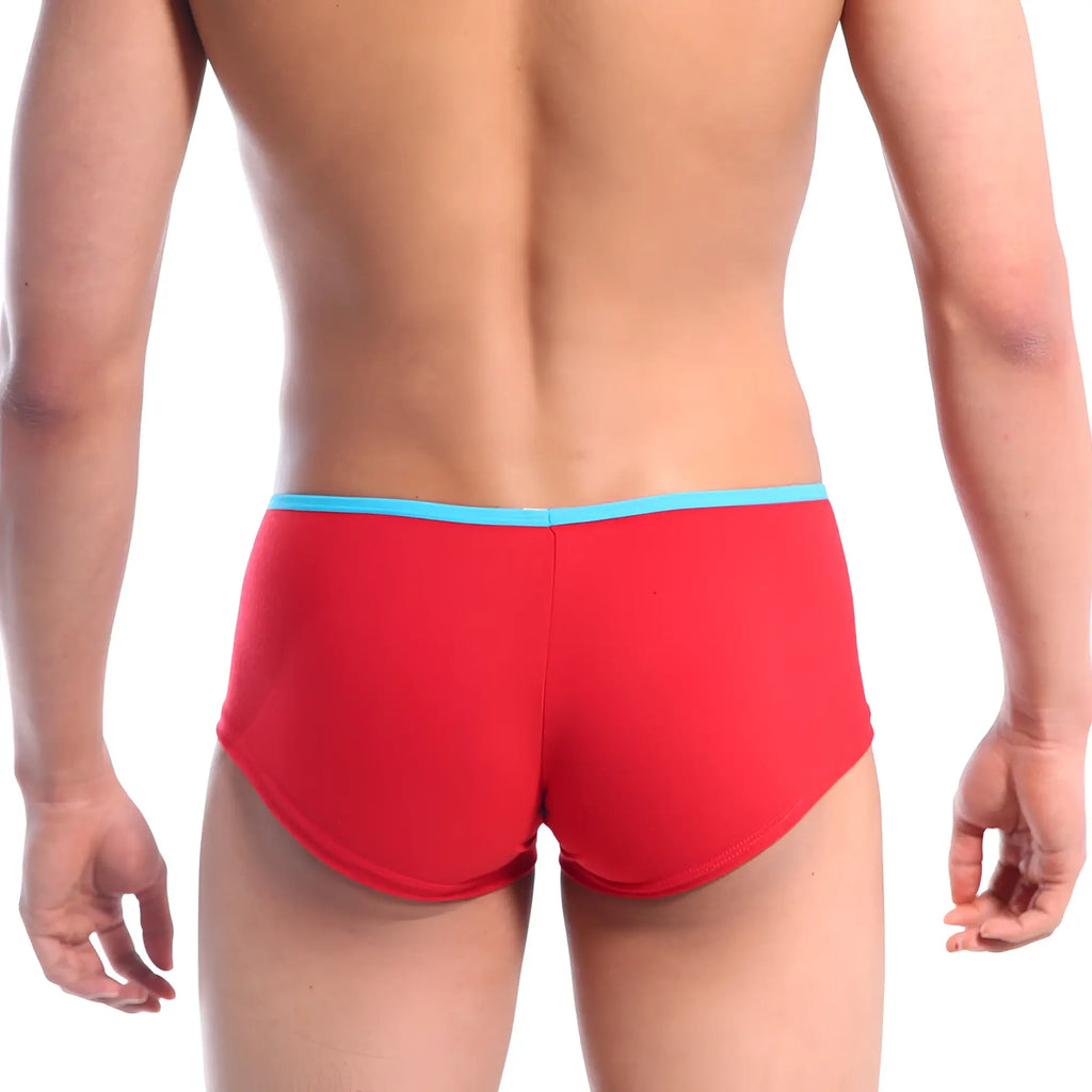 MetroMalewear vigor trunk crimson 2126-12 red briefs with light blue waistband for comfortable daily wear