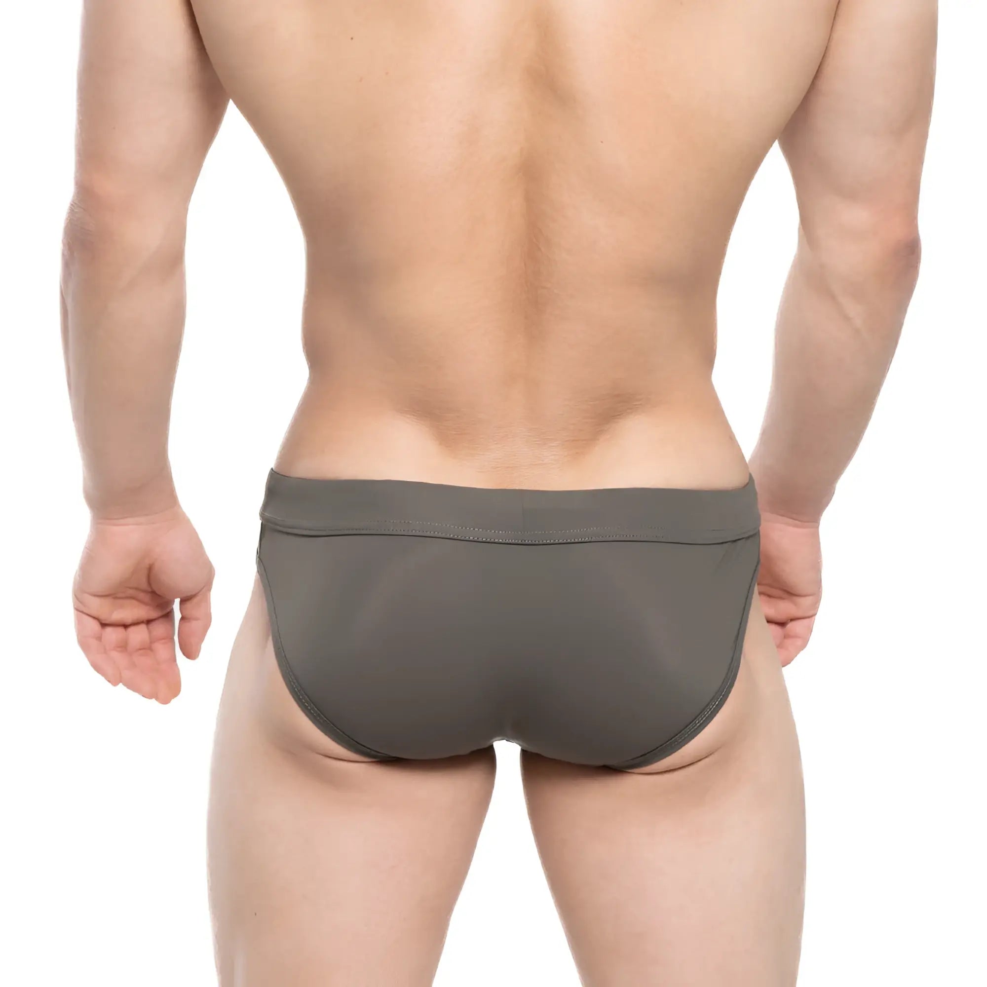 MetroMaleWear Villena swim bikini in olive green with sleek fabric finish and tailored fit for comfortable swimwear use