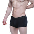 Black ribbed metroMalewear Voltz boxer briefs with branded waistband for comfortable everyday wear