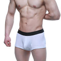Metro male wear voltz boxer brief white ribbed cotton with black elastic waistband for comfortable daily wear