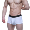 Metro male wear voltz boxer brief white ribbed cotton with black elastic waistband for comfortable daily wear