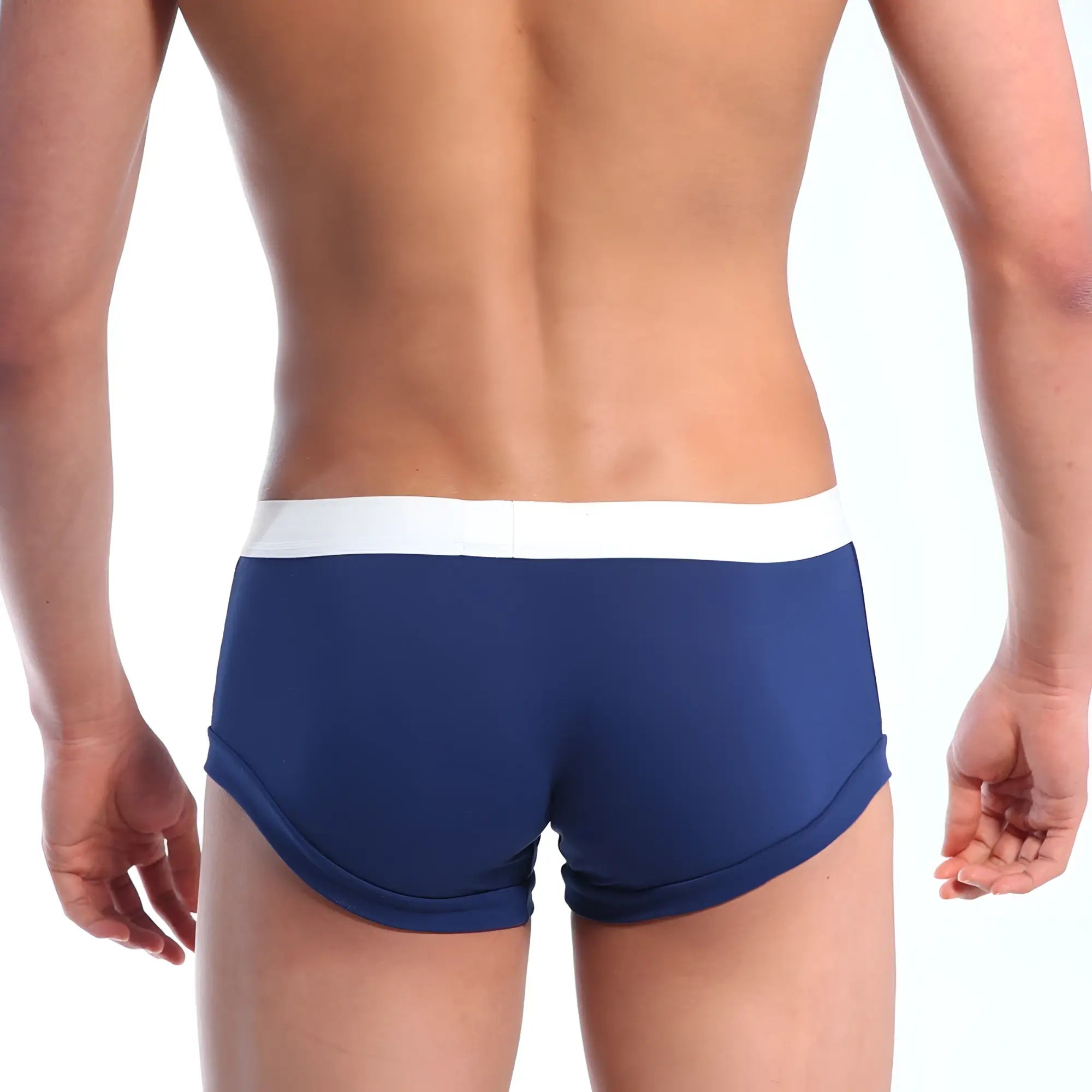Navy blue briefs with white elastic waistband from metromalewear waistband boxster dark blue 2110-28 collection