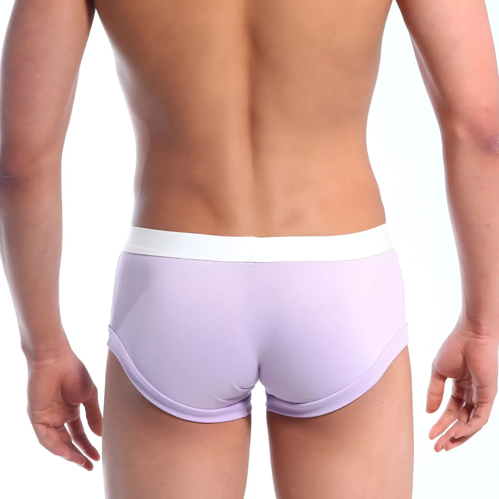 Lavender briefs with white waistband metro malewear waistband boxster violet 2110-09 comfortable cotton fabric