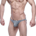 Metro malewear xtreme bikini black plaid 6005-41 black and white checkered briefs with snug form-fitting design
