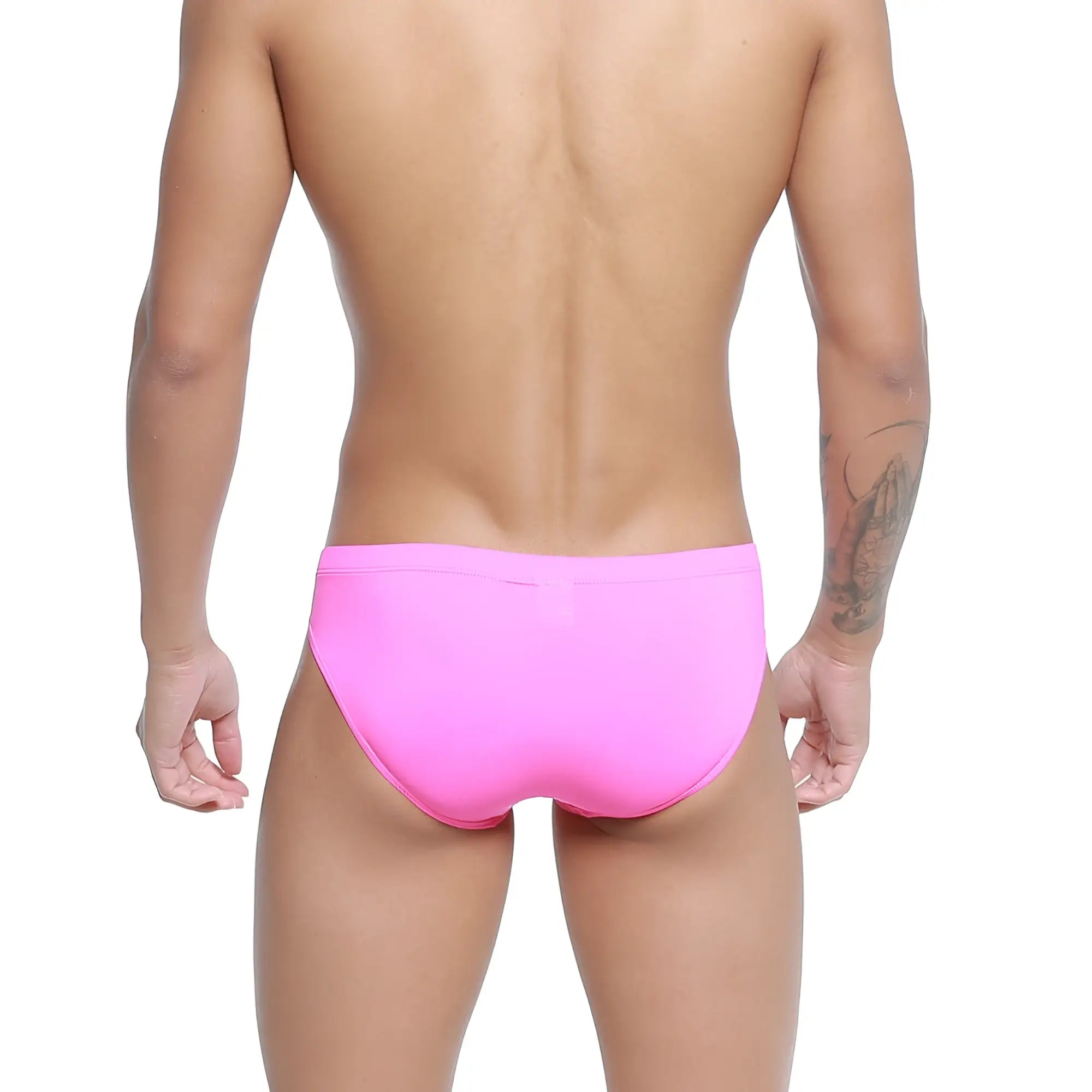 Bright pink metroMalewear magenta bikini 5103-58 swim trunks with smooth form fitting design