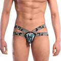 Metro male wear mask jock strap camo 1021-60 camouflage men’s briefs with central pouch and elastic straps