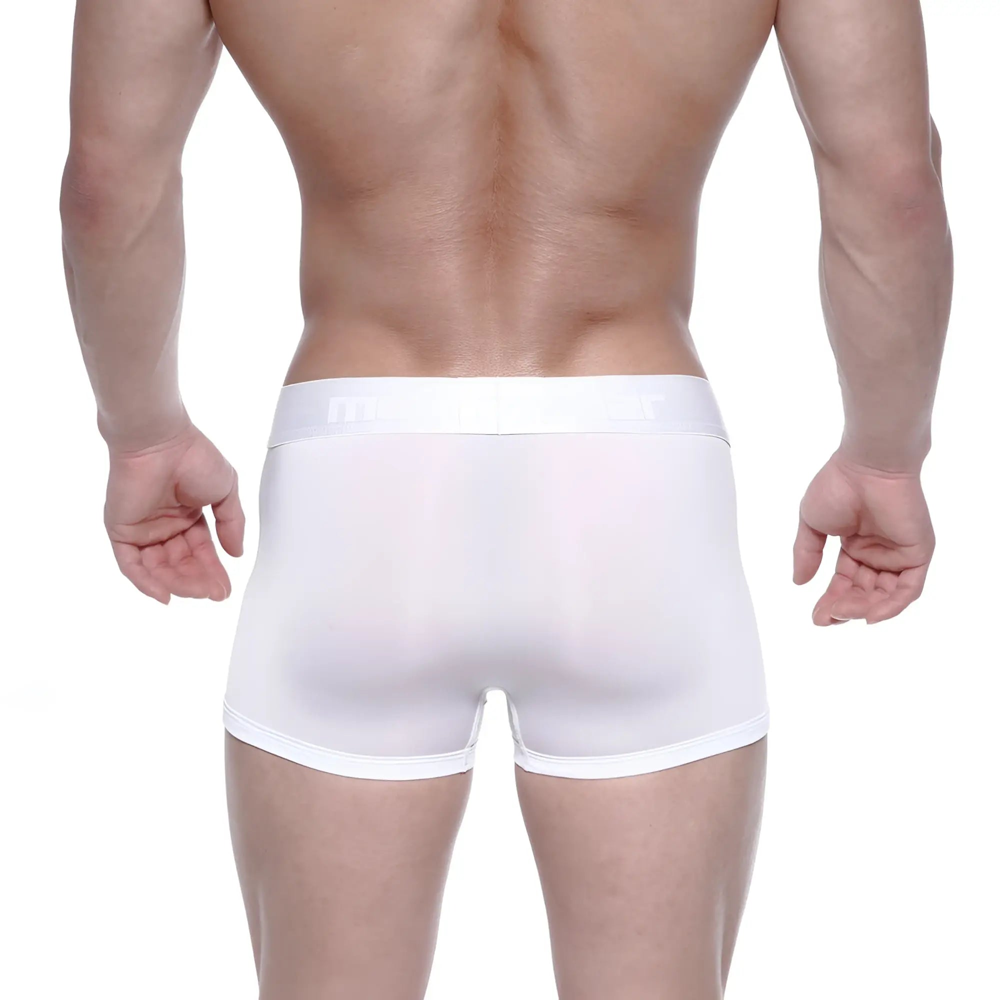 MetroMalewear max bulge boxer brief white with smooth form-fitting fabric and subtle waistband branding