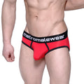 MetroMalewear Max Bulge Brief red and black with sleek form fitting design and supportive contour pouch