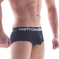 Black metromalewear max contour briefs with white logo waistband designed for comfortable everyday wear