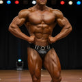 Black leather briefs with silver rhinestone belt buckle from MetroMaleWear MetroMuscleWear Forte Muscle Trunk 4700-22
