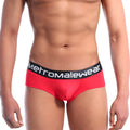 Red mens mini cheek boxer briefs with black metromalewear logo waistband valentine red 2025-12