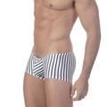 Striped metroMalewear minimo boxer in navy and white with a classic vertical pattern and snug fit for men