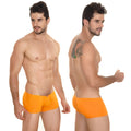 Bright orange MetroMaleWear Minimo boxer briefs with smooth, form-fitting fabric and subtle elastic waistband