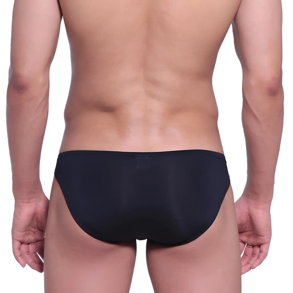 MetroMaleWear minimo hip brief black 2006-20 smooth form fitting black briefs designed for comfortable daily wear