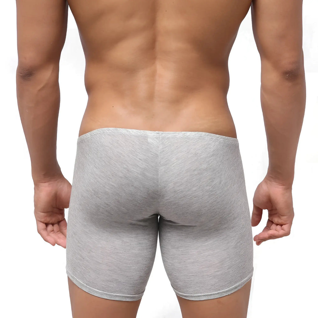 MetroMaleWear mínimo long boxer gray 2034-10 gray heathered briefs with a snug, form-fitting design