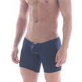 Navy blue MetroMaleWear Minimo Long Boxer men’s briefs with supportive pouch and elastic waistband for comfort