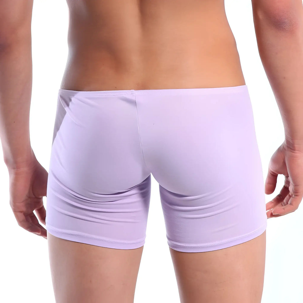 Lavender-colored MetroMaleWear Minimo long boxer violet 2034-09 form-fitting briefs with smooth fabric and elastic waistband