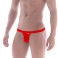 MetroMaleWear red nobby thong with a snug form-fitting design for modern comfort and style in the pouch area