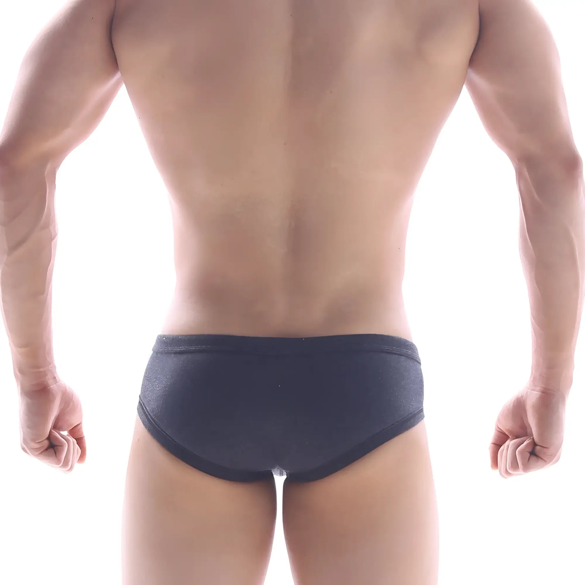 Black briefs metro malewear modern trunk charcoal 4013-11 with a snug form fitting design for comfortable wear