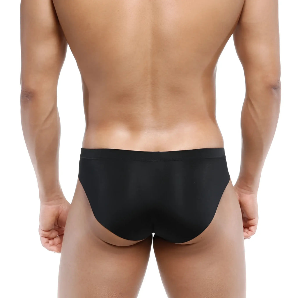 MetroMaleWear Naked Bikini black briefs with smooth form-fitting design for comfortable everyday wear