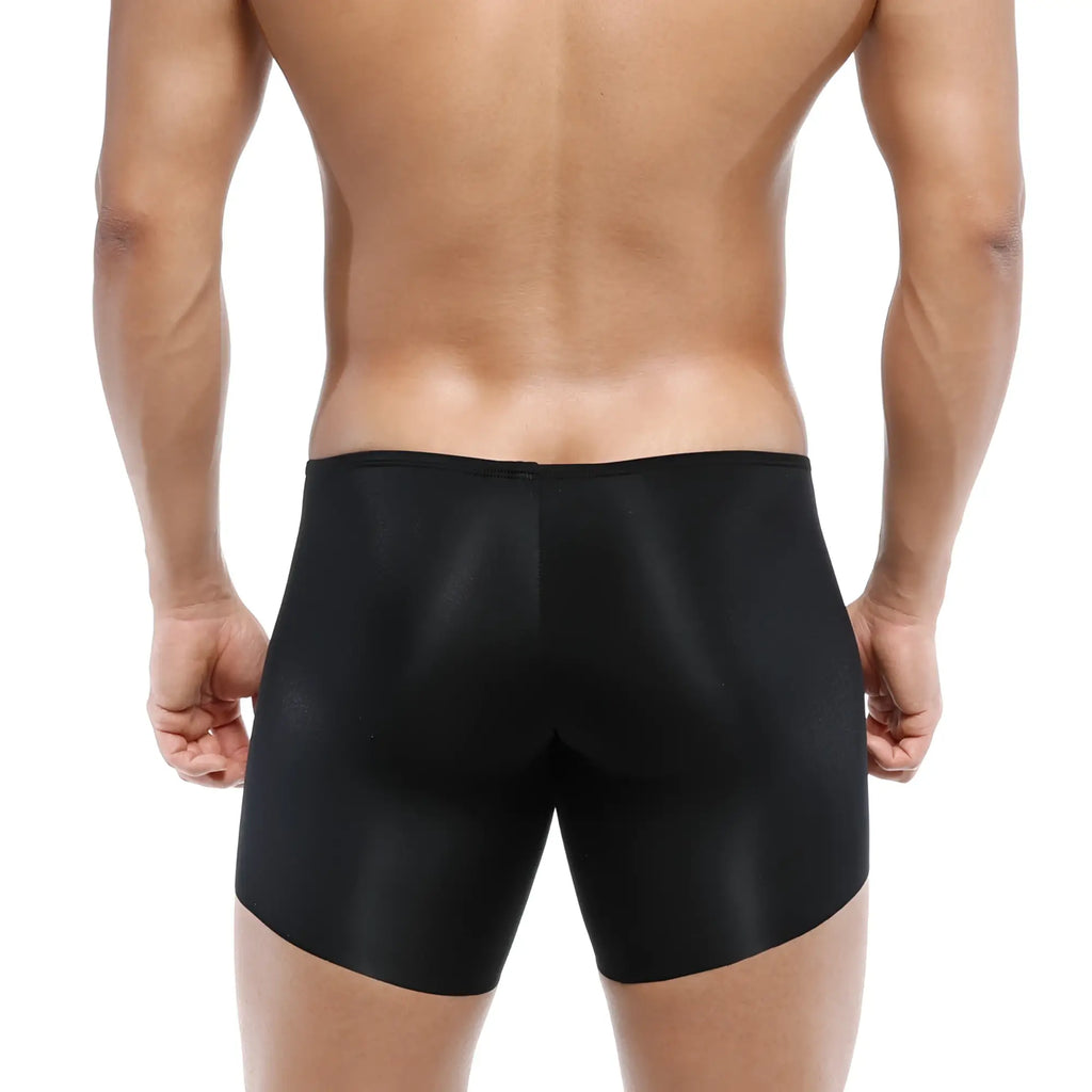 MetroMaleWear naked mid boxer black 2034-30 sleek satin-finish men’s briefs with smooth form-fitting design