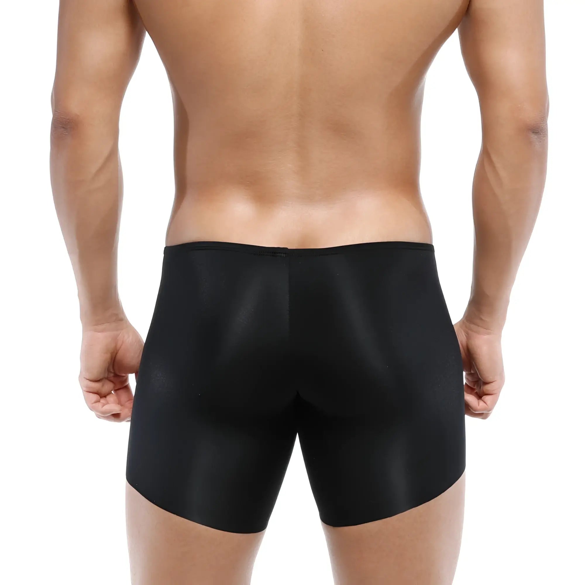 MetroMaleWear naked mid boxer black 2034-30 sleek satin-finish men’s briefs with smooth form-fitting design