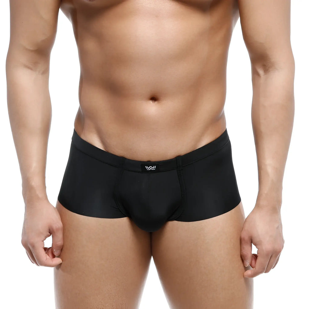 MetroMaleWear naked trunk black 6313-20 sleek black men’s briefs with form-fitting design and subtle white waistband logo