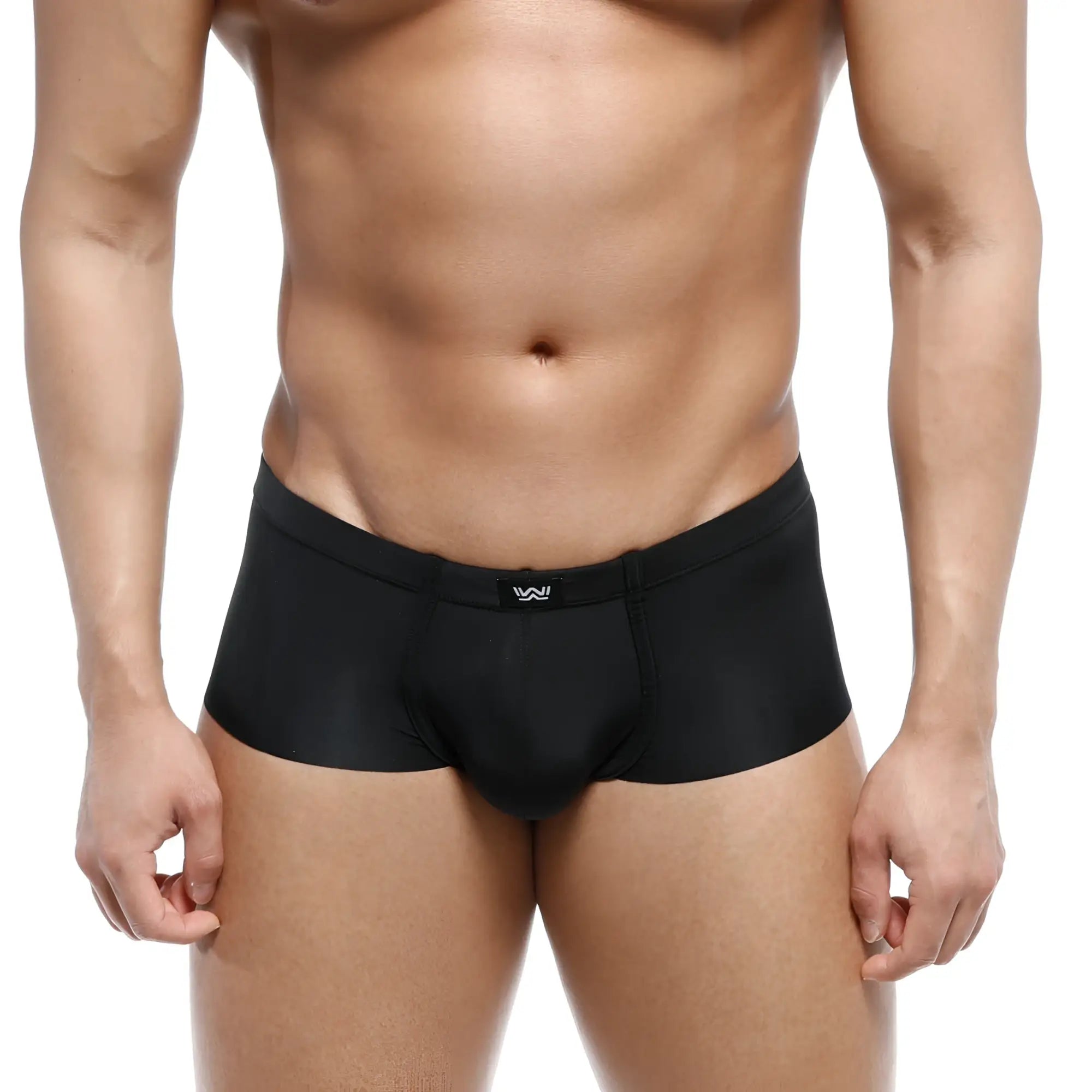MetroMaleWear naked trunk black 6313-20 sleek black men’s briefs with form-fitting design and subtle white waistband logo