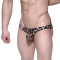 MetroMaleWear net bikini leopard 1104-60 leopard print mesh briefs with a snug form-fitting design