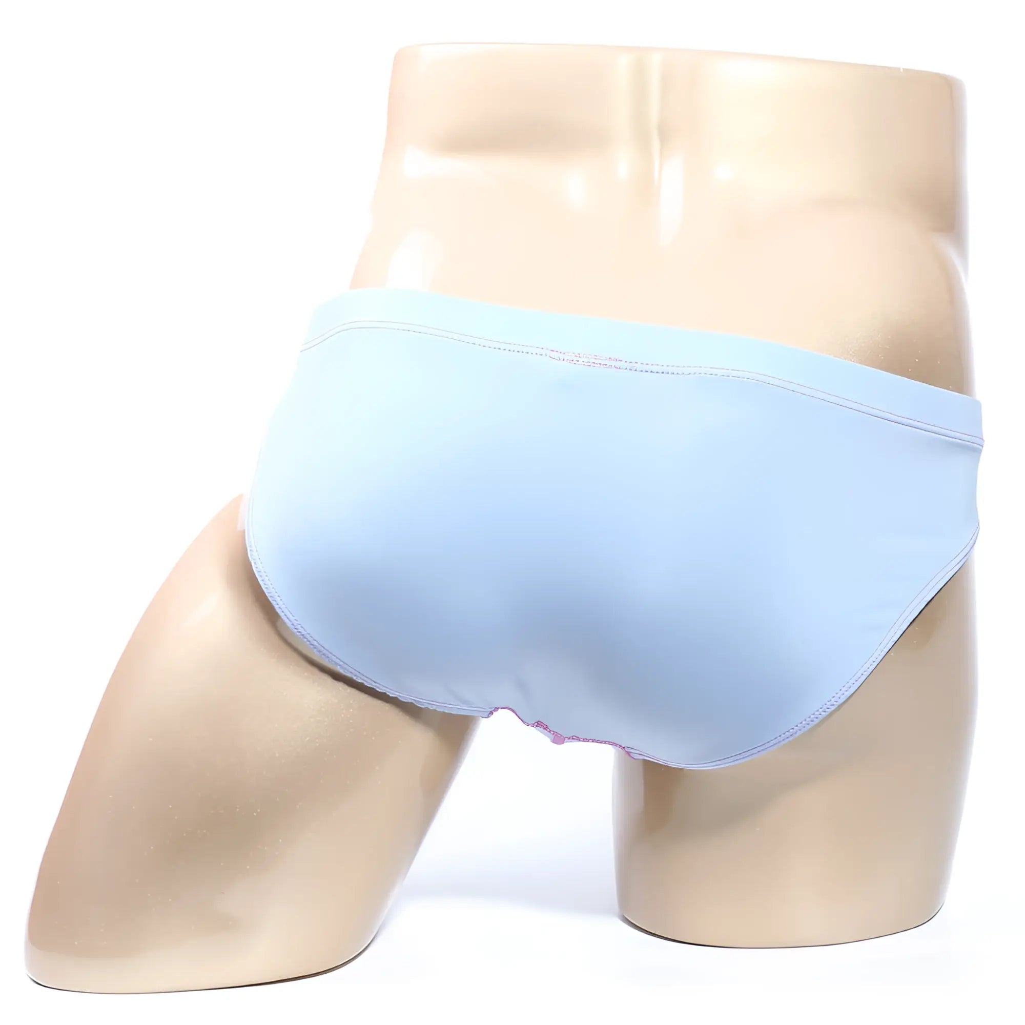 MetroMalewear NUCLEO bikini sax 5603-08 light blue briefs on mannequin showcasing front design
