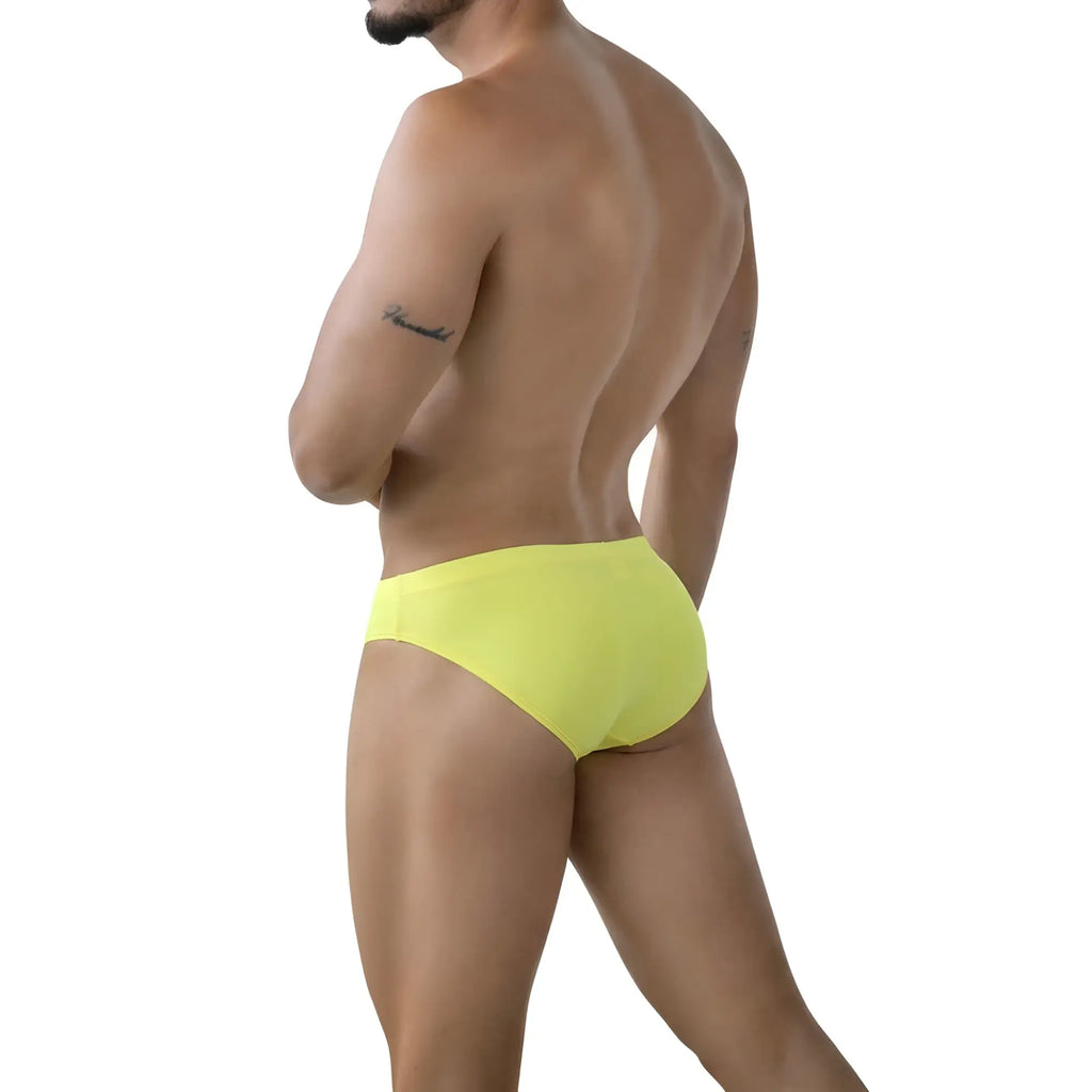 Bright yellow metro malewear oro bikini briefs made from soft breathable fabric for comfortable everyday wear