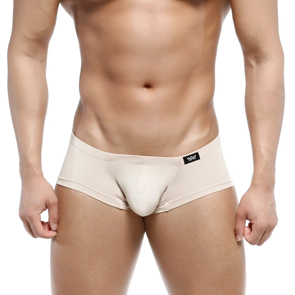 Beige men’s briefs metro male wear oscar boxer 2125-04 with smooth form-fitting design and black logo waistband
