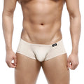 Beige men’s briefs metro male wear oscar boxer 2125-04 with smooth form-fitting design and black logo waistband