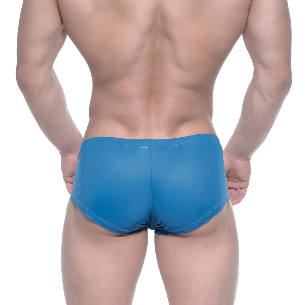 Blue metro male wear oscar boxer petrol 2125-08 swim trunks with a smooth glossy finish and form-fitting design