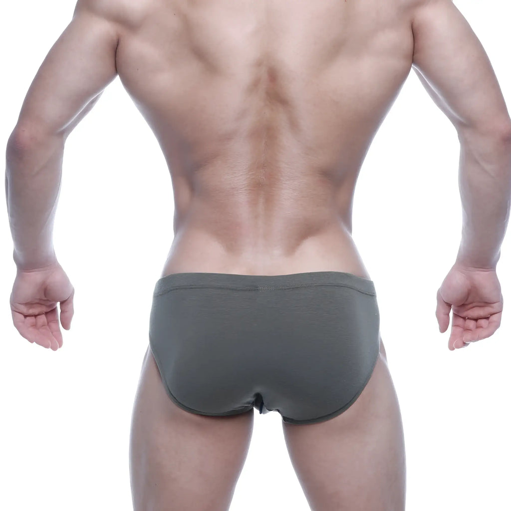 Olive green cotton briefs metro malewear oslo hip brief 5123-26 designed for comfort and style