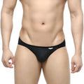 Black men’s briefs metro male wear over-limit bikini noir 2206-20 sleek form-fitting design with white logo waistband