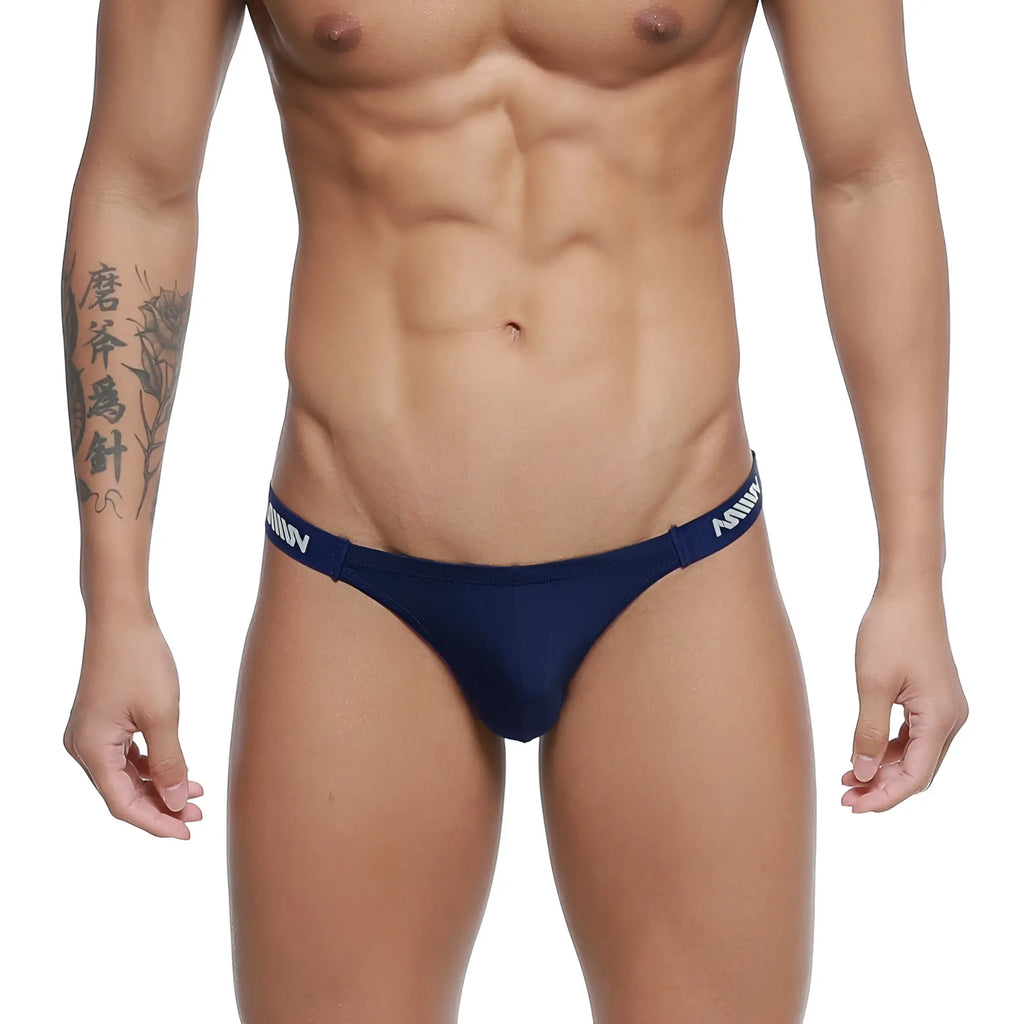 MetroMalewear paleta bikini briefs in navy blue with white branded waistband designed for comfortable everyday wear