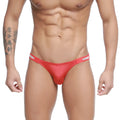 Red men’s thong metro male wear paleta bikini 3604-13 with white branded waistband for comfortable wear