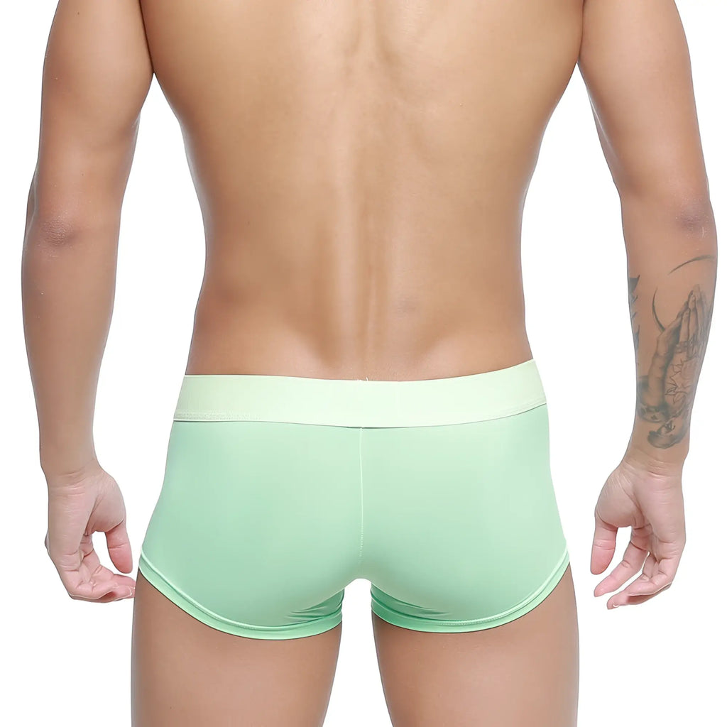 Mint green briefs with matching waistband from metromalewear pastel trunk green 2026-81 designed for comfort and style