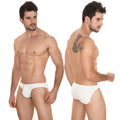 White cotton briefs metroMalewear perfect scene askin bikini 2003-00 showing front view with smooth fabric