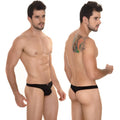 Black athletic briefs with a snug fit and a small red logo on the left hip from MetroMaleWear Perfect Scene Askin Thong