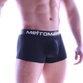 Black men’s briefs with a white metromale waistband from metromalewear perfect scene hip trunk black 1013-09
