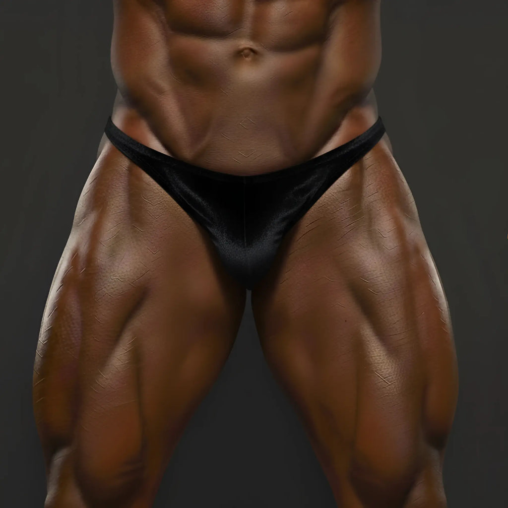 Black velvet briefs from MetroMaleWear posingwear simple black velvet posing suit for men
