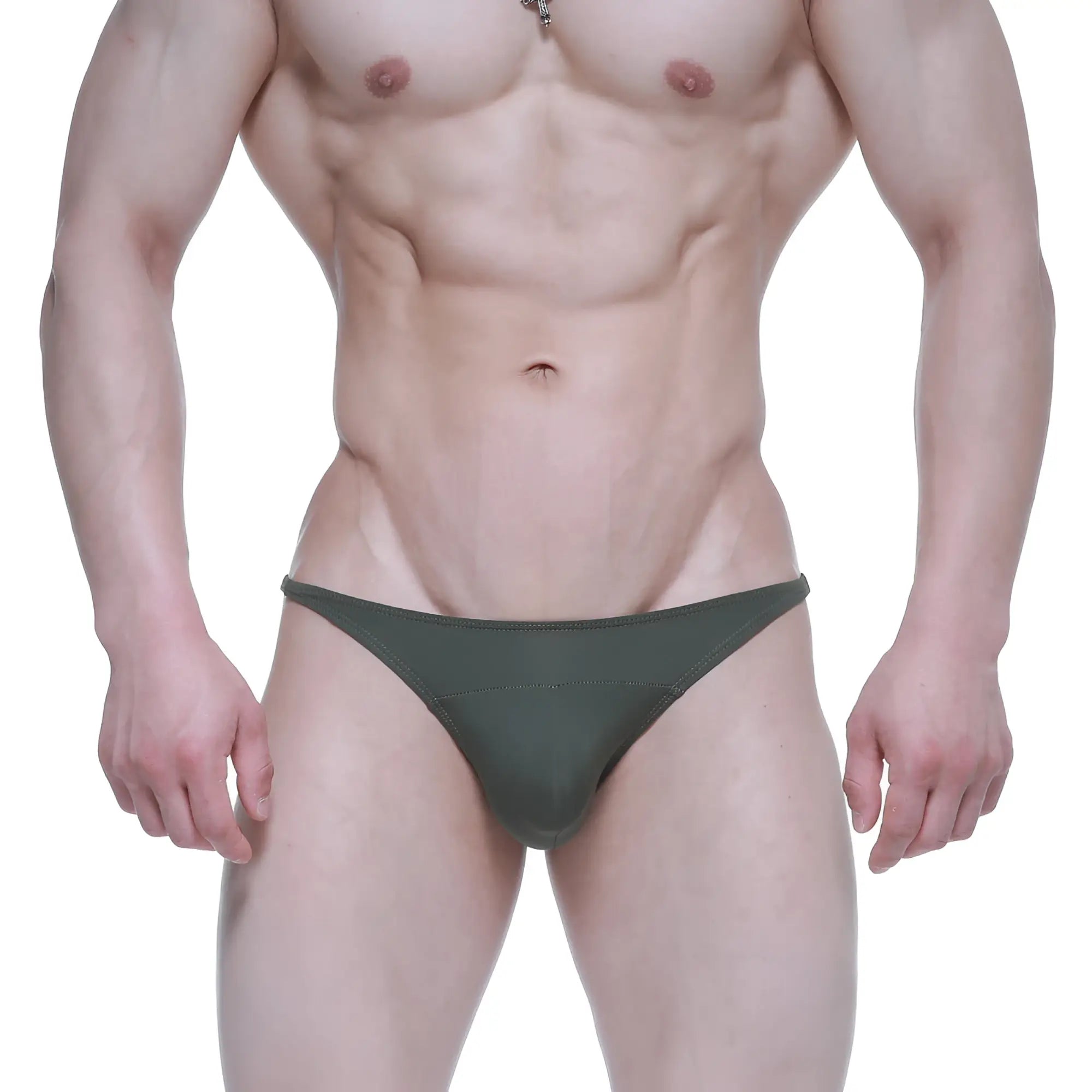 Olive green athletic briefs metro male wear prodigy bikini 6504-26 with sleek form-fitting design