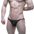 Black mesh thong with smooth glossy finish in metromalewear prodigy bikini tull 6504-71 product image